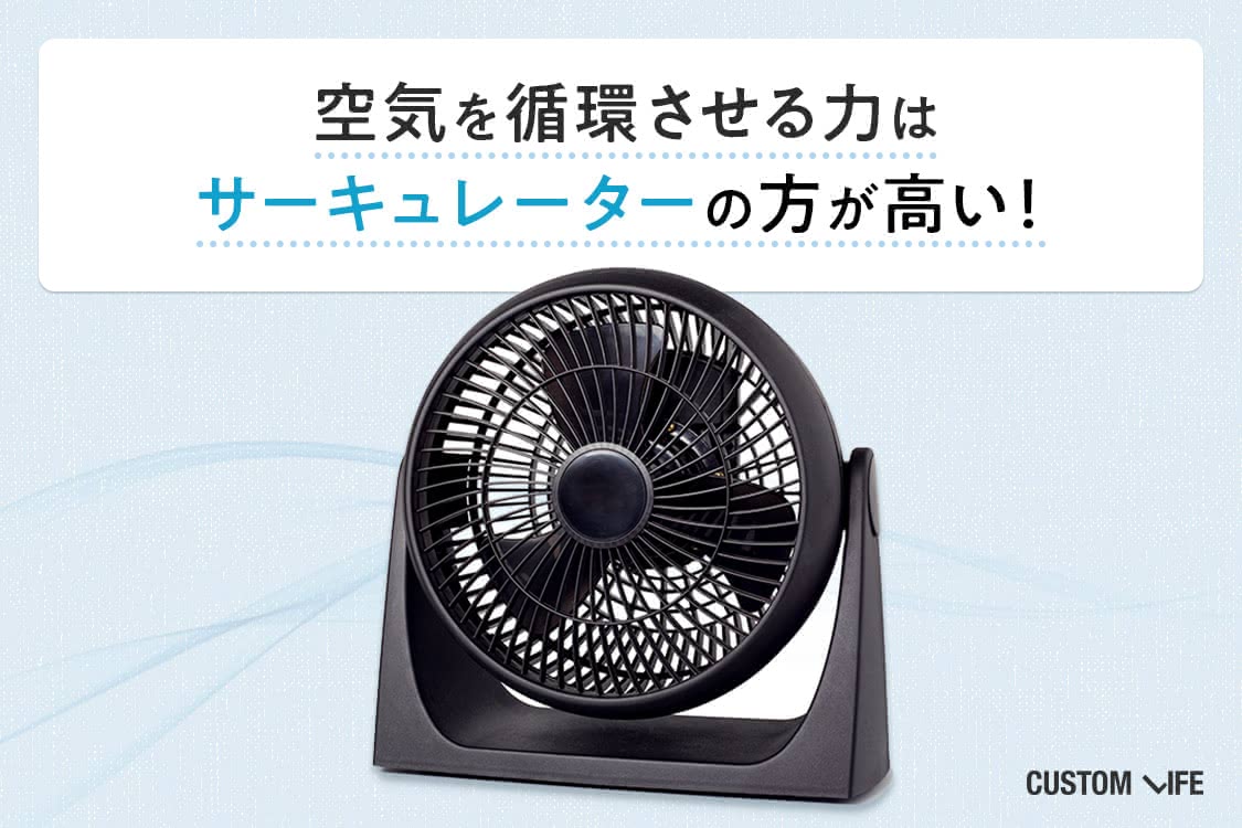 空気を循環させる力はサーキュレーターの方が高い