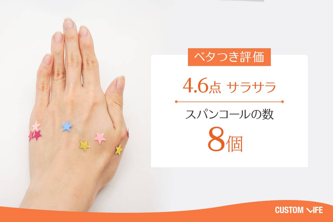 スパンコールの数8個