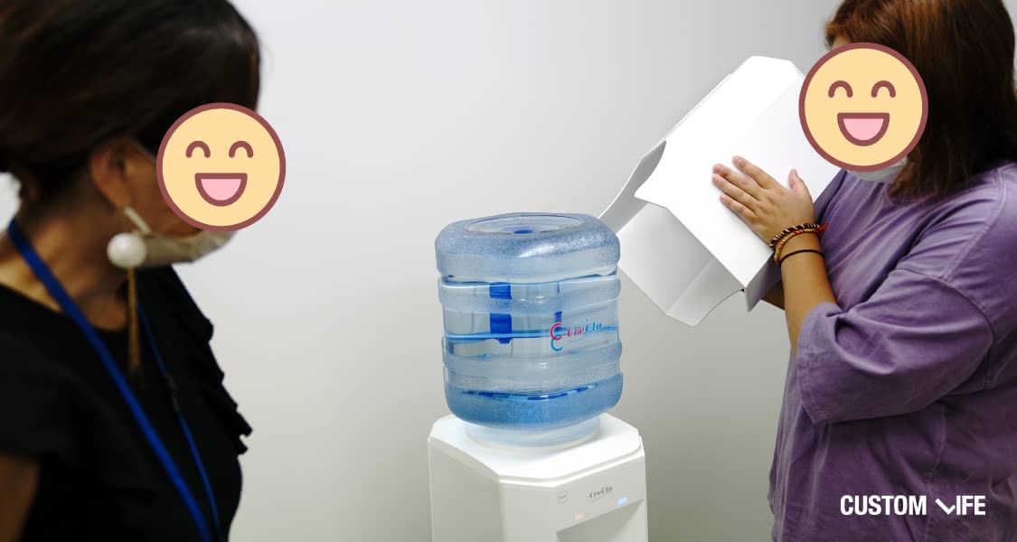 カバーで水ボトルが隠せる