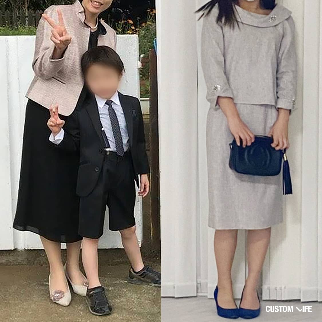 卒業式の母スーツのコーデ例