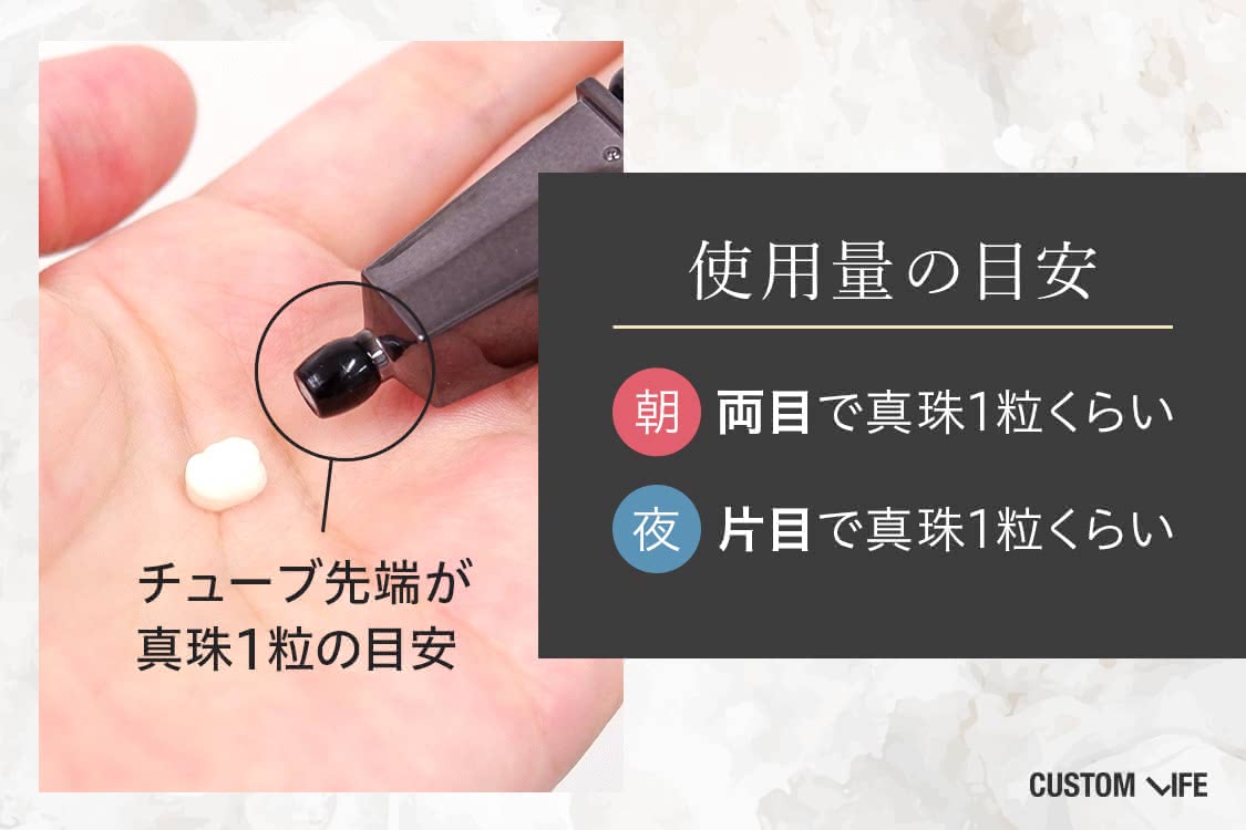 pola B.Aアイゾーンクリーム 使用量の目安