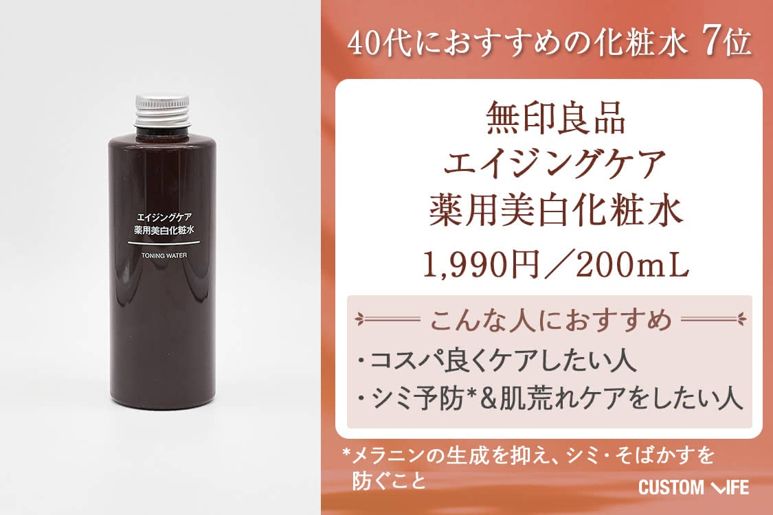 40代 化粧水 無印良品 エイジングケア薬用美白化粧水