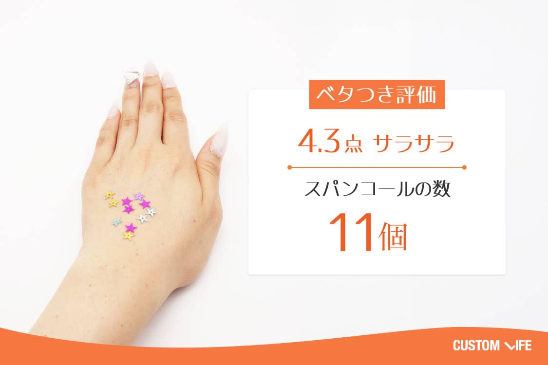 スパンコールの数11個