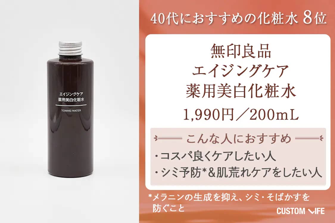 40代 化粧水 無印良品 エイジングケア薬用美白化粧水