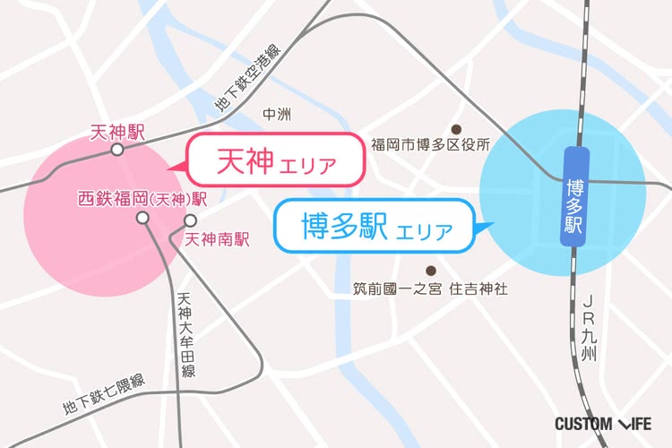 福岡の脱毛店マップ