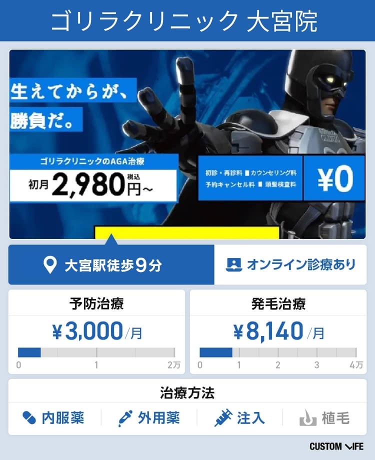大宮・埼玉のAGA